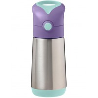 B.BOX Insulated Straw Drink Bottle 350ml Lilac Pop