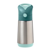 B.BOX Insulated Straw Drink Bottle 350ml Emerald Forest