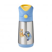 B.BOX Insulated Straw Drink Bottle 350ml Bluey
