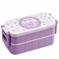 Skater Antibacterial 2 Tier Lunch Box With Chopsticks 600ml (Kuromi)