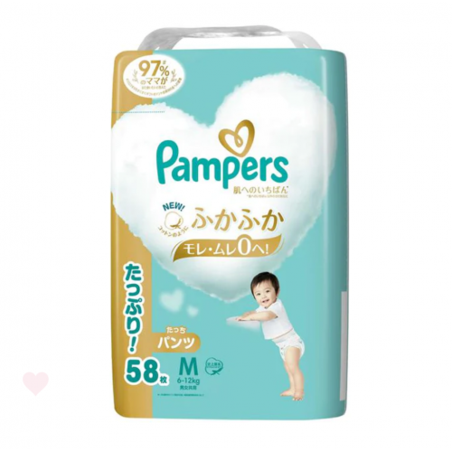 Japan Pampers Premium Nappy Pants M 58pcs (6-12KG)