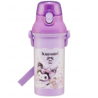 Skater Antibacterial Kid Water Bottle With Strap 480ml (Kuromi)