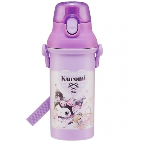 Skater Antibacterial Kid Water Bottle With Strap 480ml (Kuromi)