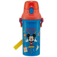 Skater Antibacterial Kid Water Bottle With Strap 480ml  (Mickey Mouse)