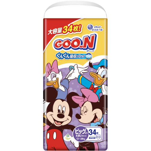 Japan GOO.N Breathable Disney Version Pants XXL 34pcs  (13-25kg) 