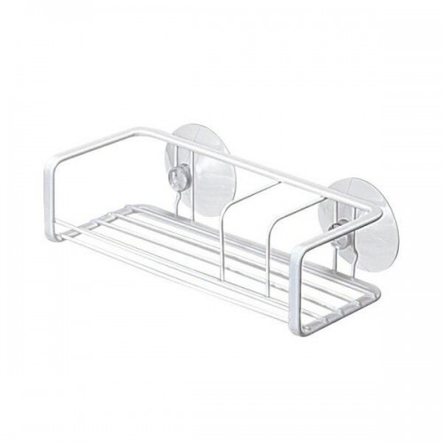 Asvel Bathroom and Kitchen Multi-Purpose Rack With Suction Cup (WHITE）