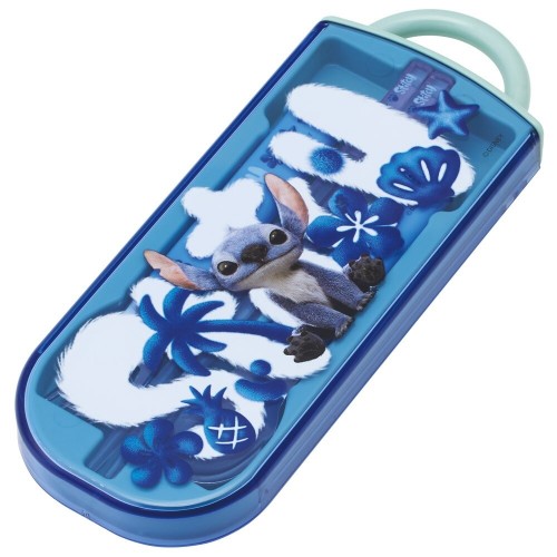 Japan SKATER Antibacterial Children's Lunch Cutlery Set (Stitch）