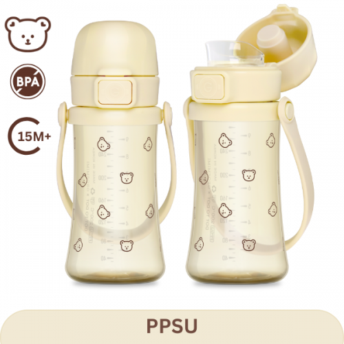 Grosmimi Bear PPSU Kids Tumbler 300ml (Butter)