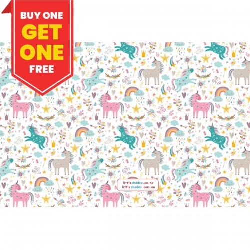 NZ Little Shades Window Shades SPF 60+ (Rainbow Unicorns) Buy One Get One Free