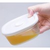 Japan Iwaki Heat-resistant Glass Airtight Food Container Set 3pcs (White)