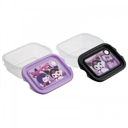 Skater Antimicrobial Lunchbox (Kuromi) 2Pcs 500ml Black Skater Antimicrobial Lunchbox (Kuromi) 2Pcs 500ml Black