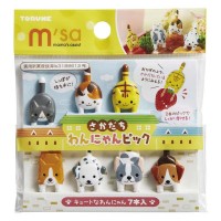 Japan Mama's Assist Lunch Box Food Picks 7pcs（Cats&Dogs）