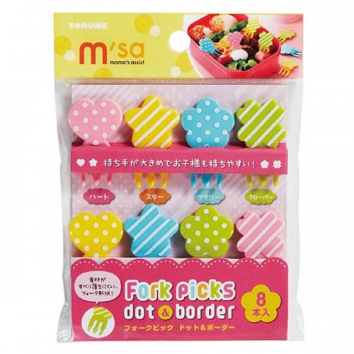 Japan Mama's Assist Lunch Box Food Picks 8pcs(Color Stripe) Japan Mama's Assist Lunch Box Food Picks 8pcs(Color Stripe)
