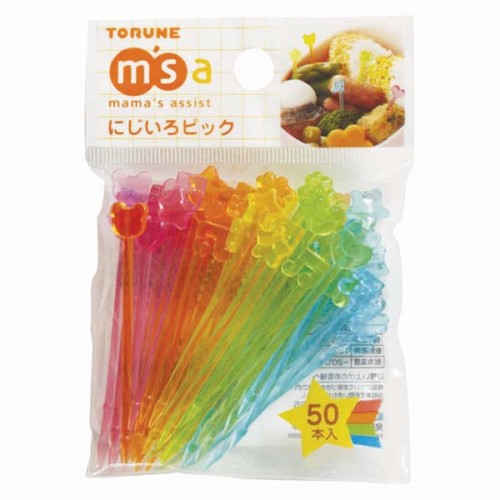 Japan Mama's Assist Lunch Box food Picks 50pcs（Rainbow）