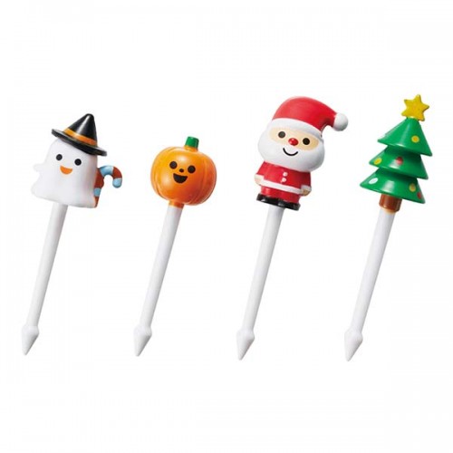 Japan Mama's Assist Lunch Box Food Picks  8pcs (Halloween/Christmas) Japan Mama's Assist Lunch Box Food Picks  8pcs (Halloween/Christmas)