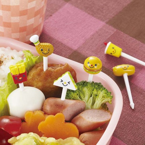 Japan Mama's Assist Lunch Box Food Picks 6pcs（Burger And Fries）