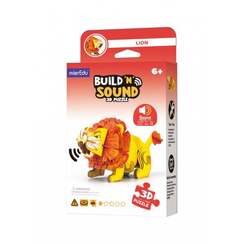 mierEdu Build 'n' Sound 3D Puzzle - Lion mierEdu Build 'n' Sound 3D Puzzle - Lion