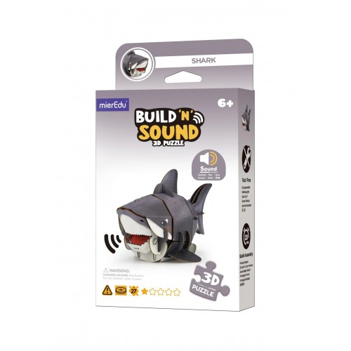 mierEdu Build 'n' Sound 3D Puzzle - Shark mierEdu Build 'n' Sound 3D Puzzle - Shark