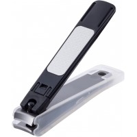 Japan KAI Nail Clippers With Nail Collector S (Black）  