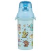 Skater Antibacterial Kid Water Bottle With Strap 480ml  (Pokemon Blue)