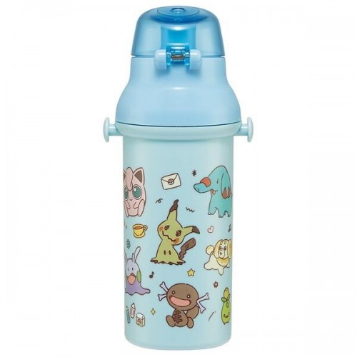 Skater Antibacterial Kid Water Bottle With Strap 480ml  (Pokemon Blue)