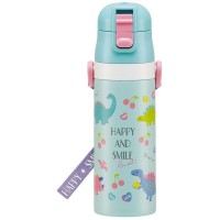 SKATER Kids Stainless Steel Insulated Water Bottle – Happy & Smile – 470ml