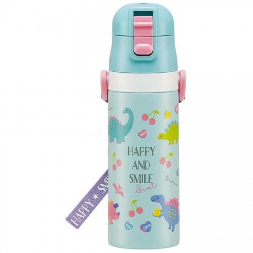 SKATER Kids Stainless Steel Insulated Water Bottle – Happy & Smile – 470ml SKATER Kids Stainless Steel Insulated Water Bottle – Happy & Smile – 470ml