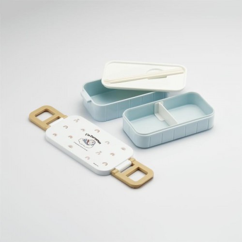 Skater Antibacterial 2 Tier Lunch Box With Chopsticks 600ml (Doraemon)