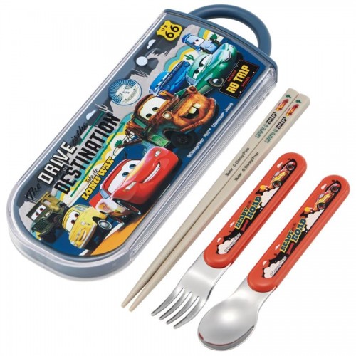 Japan SKATER  Antibacterial Children's Lunch Cutlery Set (Cars）