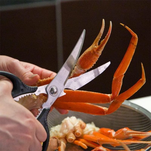 Made in Japan Kyoto Katsugu Stainless Steel Curved Kitchen Scissors 24.8cm Made in Japan Kyoto Katsugu Stainless Steel Curved Kitchen Scissors 24.8cm