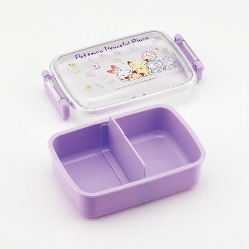 Skater Antibacterial Airtight Lunchbox With Divider 450ml (Purple Pokemon) Skater Antibacterial Airtight Lunchbox With Divider 450ml (Purple Pokemon)