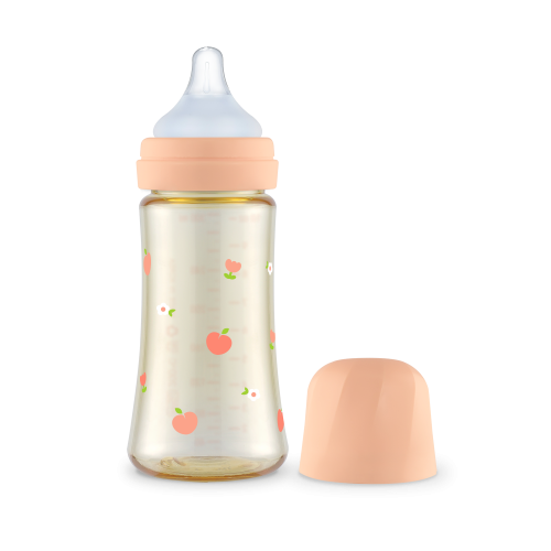GROSMIMI Peach Flower PPSU Feeding Bottle (3M+) - Rose Coral