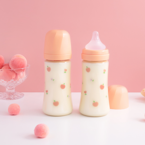 GROSMIMI Peach Flower PPSU Feeding Bottle (3M+) - Rose Coral