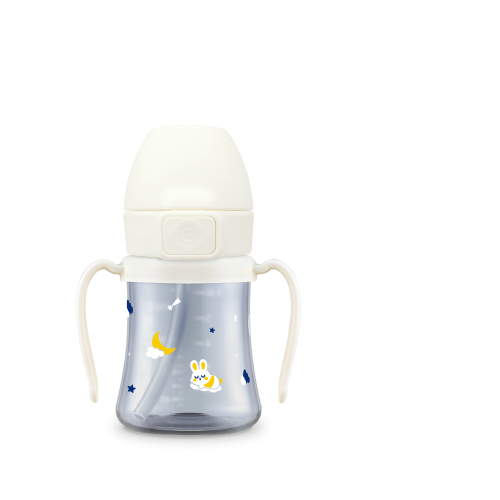 GROSMIMI Bunnyverse Dark PPSU Straw Cup 200ml (White)