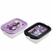 Skater Antimicrobial Lunchbox (Kuromi) 2Pcs 500ml Black