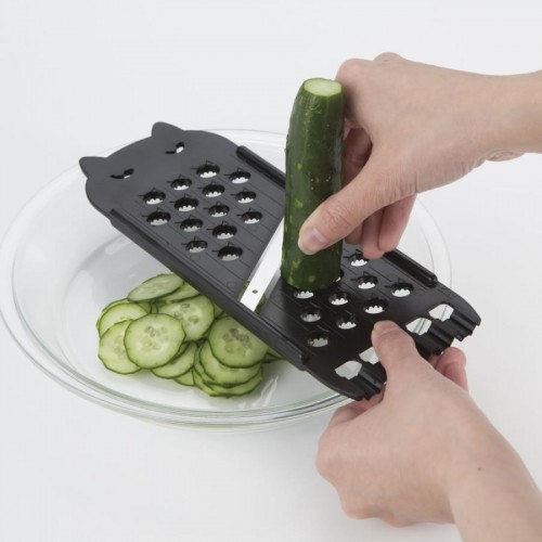 Made In Japan Kai Nyammy Slicer Grater - Black Cat