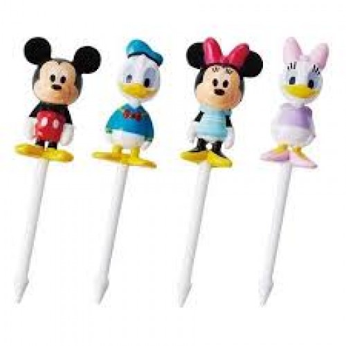 Japan Mama's Assist Lunch Box Food Picks 4pcs(Micky&Minnie) Japan Mama's Assist Lunch Box Food Picks 4pcs(Micky&Minnie)