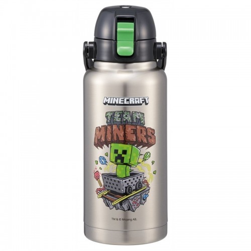 Skater Stainless Steel Insulated Bottle With Handle 1000ml (Minecraft)