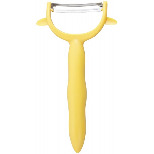 Kai Vegetable Fit Curved Broad Blade Peeler (Yellow)