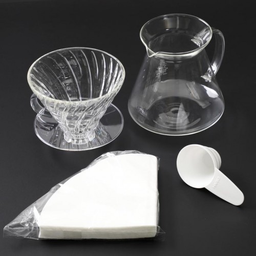 HARIO Simply Glass Coffee Brewing Kit V60 HARIO Simply Glass Coffee Brewing Kit V60