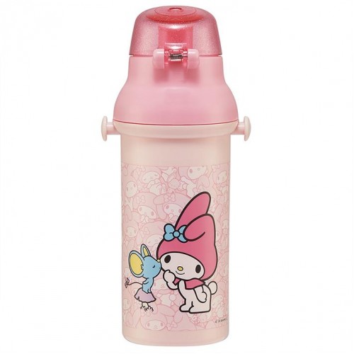 Skater Antibacterial Kid Water Bottle With Strap 480ml (Pink My Melody)