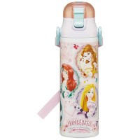 Skater Stainless Steel Insulated Bottle With Shoulder Strap 580ml  (Pink Princess）