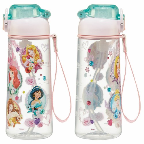 Skater Antibacterial Kid Water Bottle With Strap 630ml (Princess)