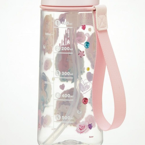 Skater Antibacterial Kid Water Bottle With Strap 630ml (Princess)