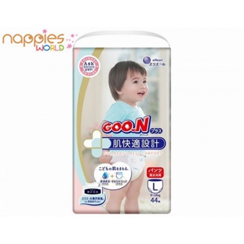 Japan Goo.N Plus Premium Sensitive Skin Nappy Pants L 44pcs (9-14kg)
