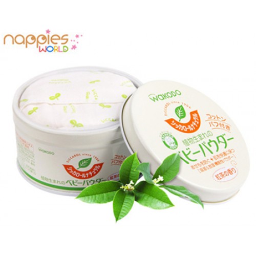 Wakodo Baby Powder With Cotton Puff (120g)