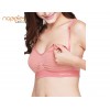 MAMAWAY Seamless Maternity & Nursing Bra in Stripes(Pink/White / L) Buy One Get One Free