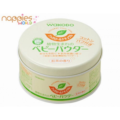 Wakodo Baby Powder With Cotton Puff (120g)