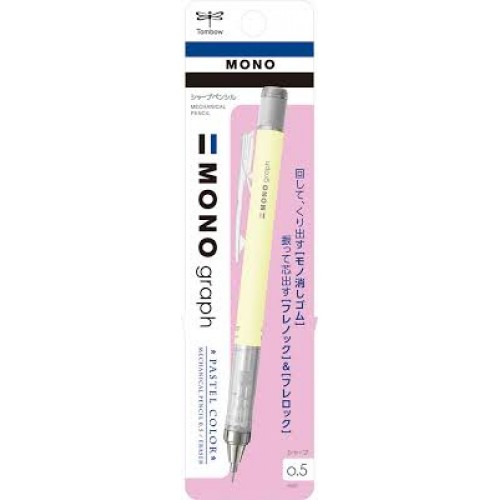 Tombow Mono Graph Shaker Mechanical Pencil 0.5mm (Cream Yellow)