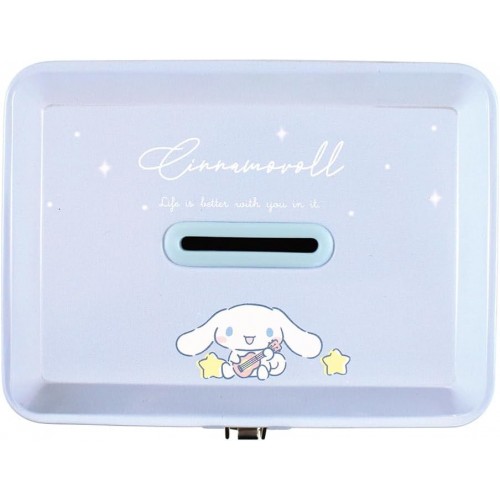 Sanrio Piggy Bank with Key Lock (Cinnamonroll)